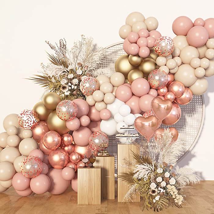 Happy Anniversary Balloon and Dry Flower Decoration