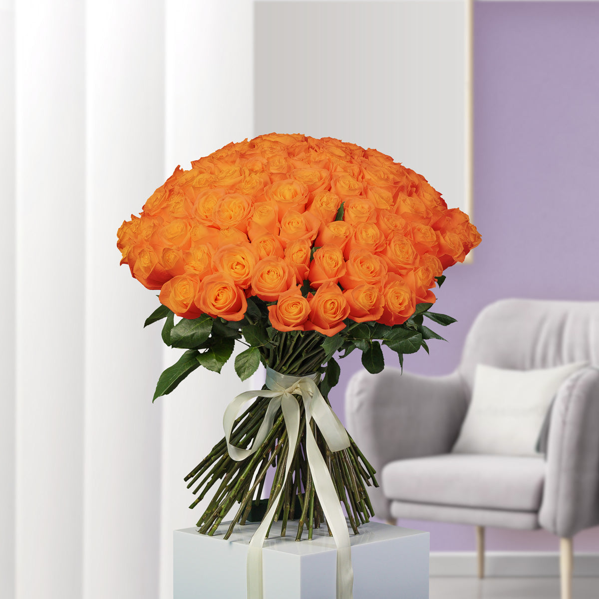 101 Multi-Color Red Roses Bouquet