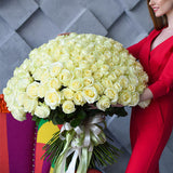 101 Multi-Color Red Roses Bouquet