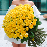 101 Multi-Color Red Roses Bouquet