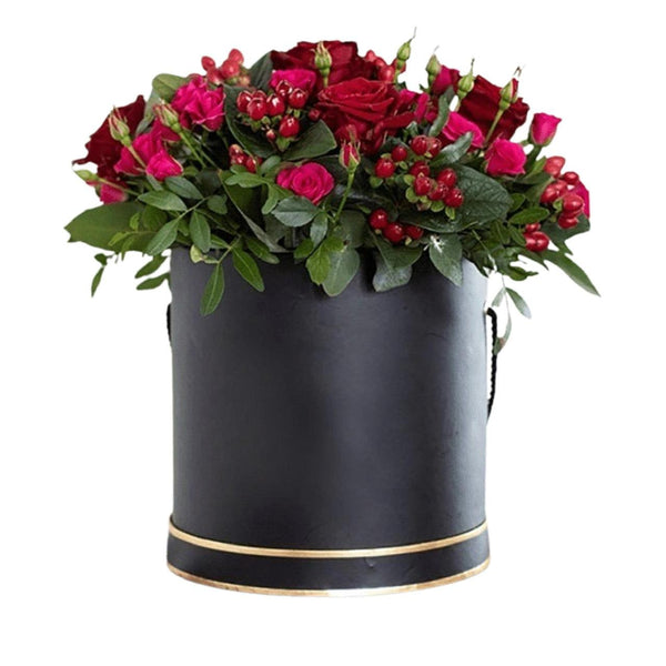 Red Rose and Pink Spray Rose Box