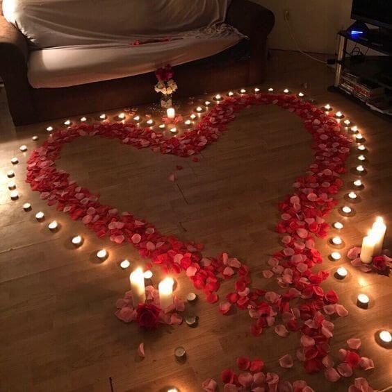 قلب في شمعة 