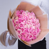 50 Premium Blush Pink Roses Bouquet