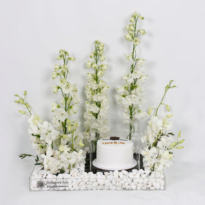 تنسيق زهور كعكة الحج المبارك