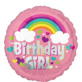 Birthday Girl Rainbow Fun Foil Balloon