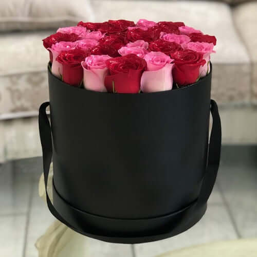 Box of Pink and Red Roses20