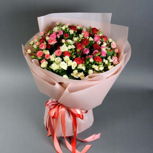 Classic Mixed Spray Roses Bouquet