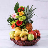 Festive Special Fruit and Flower Basket