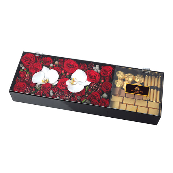 Romantic Flower Box with Chocolates