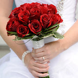Romantic Red Rose Bridal Bouquet